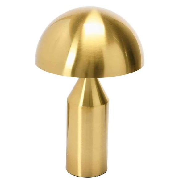 NEW! Modern Golden Mushroom Looking Lamp! Gold Light for Accent Table - Picture 2 of 5